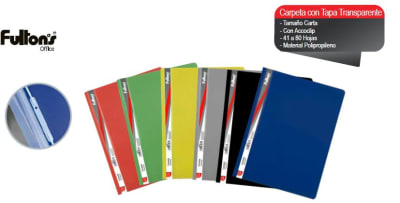 CARPETA VINIL CTA. GRIS PIGM. ESTANDAR 41 A 80 HJS. FULTONS