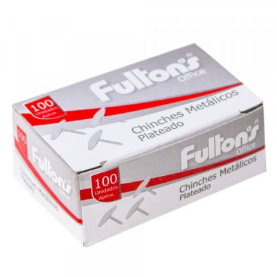CHINCHE METAL.CROMADO CJA. 100 UN. FULTONS