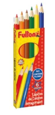 LAPICES DE COL. 6 UN. CORTO HEXAG. FULTONS