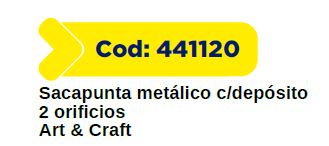 SACAPUNTA METALICO 2 ORIFICIOS CON DEPO ART CRAFT