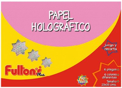CARPETA C/PAPEL CART. HOLOGRAFICA 6 HJS. FULTONS