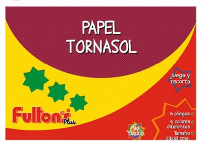 CARPETA C/PAPEL CARTULINA TORNASOL 6 HJS. FULTONS