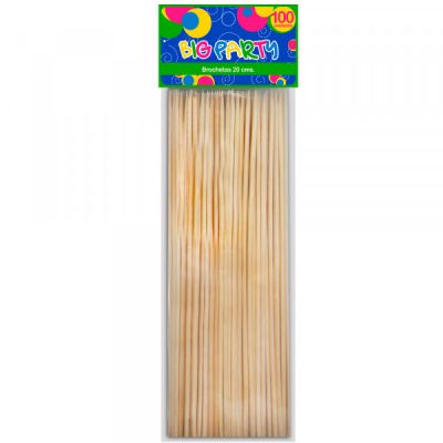 BROCHETA M 20CM 100UN