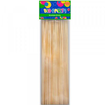 BROCHETA L 25CM 100UN