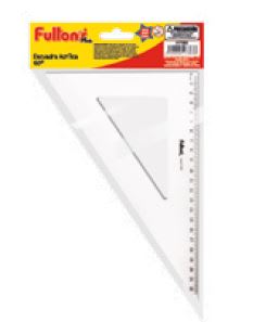 ESCUADRA ACRILICA 22 CM. HUMO  60° BISELADA EN BOLSA CON HEADER FULTONS