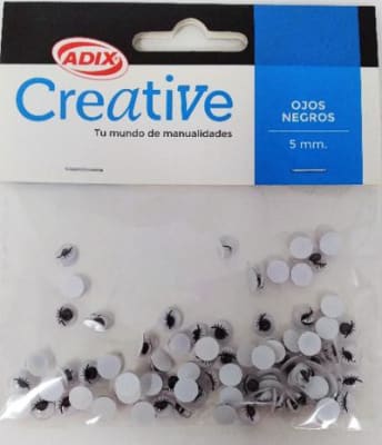 Ojo 5mm 75u Negro (011) CREATIVE