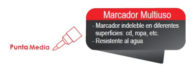 MARCADOR P/CD NEGRO P. MEDIA FULTONS