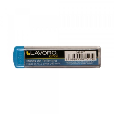 MINAS POLIMERO 0.7 MM. 12 UN. LAVORO