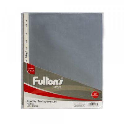 FUNDA POLIP CARTA BLANCO SET 10 UNIDADES FULTONS
