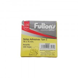 NOTA ADH. POP-UP 654 76X76 MM. 100 HJS. AMARILLO PASTEL FULTONS
