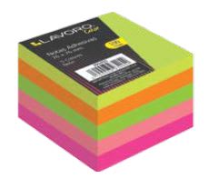 NOTA ADH 654 76X76 MM 100 UNIDADES 5 COL NEON LAVORO
