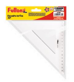 ESCUADRA ACRILICA 25 CM. HUMO 45º EN BOLSA CON HEADER FULTONS