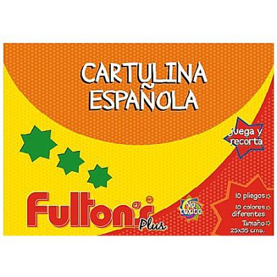 CARPETA C/PAPEL CART.ESPAÑOLA 25X35 CM. 10 HJS. FULTONS
