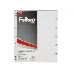 SEPARADOR CTA. CART. 6 DIV. BLANCO FULTONS
