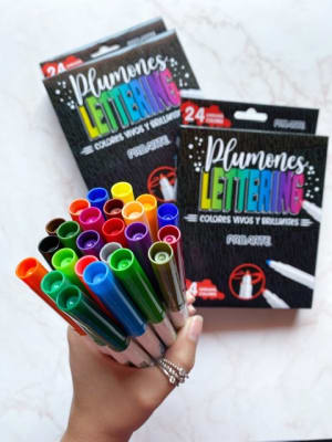 MARCADOR PROARTE DOBLE PUNTA LETTERING 12 COL.