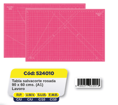 TABLA SALVACORTE 90X60 CMS (A1) ROSADA