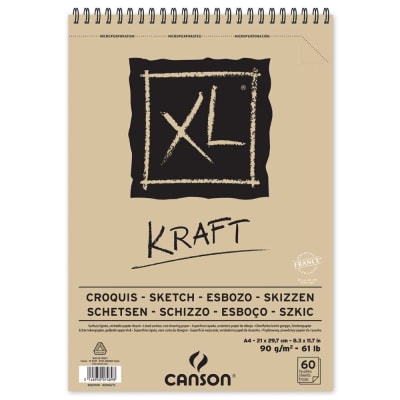 CROQUERA XL KRAFT 60 HJ 21 * 29,7 (A4) 90 GR