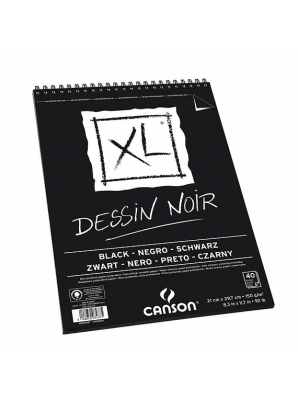 CROQUERA XL BLACK 40 HJ 21  X 29.7 CM (A4) 150 GR