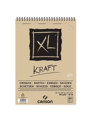 CROQUERA XL KRAFT 60 HJ 21 * 29,7 (A4) 90 GR