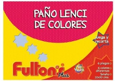 CARPETA C/PAPEL PAÑO LENCI 20X30 CM. 6 COL. FULTONS
