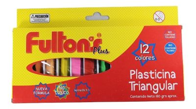 PLASTICINA 12 COL. TRIANG. FULTONS