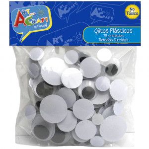 OJITOS PLAST. TAM.SURTIDOS 75 PCS ART & CRAF OJITOS PLAST. TAM.SURTIDOS 75 PCS ART & CRAF