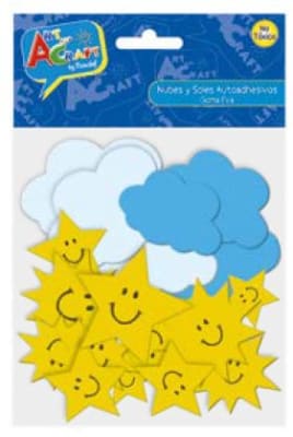 FIG. NUBES Y SOLES GOMA E AUTOADHESIVOS 40 PCS ART & CRAF