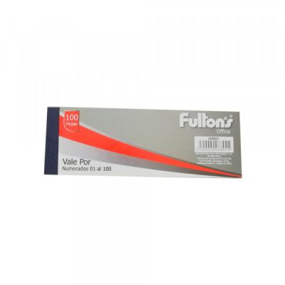 FORMULARIO VALE POR 100 HJS BLANCO FULTONS