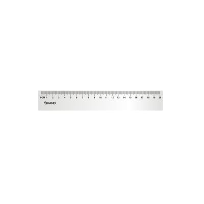 REGLA PLASTICA BISELADA HAND 20 CMS