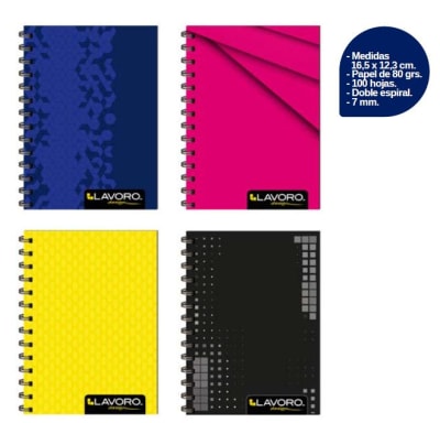 CUAD. CLASSIC PREMIUM 100 DOBLE ESPIRAL 80 GR. LAVORO (SURTIDO)