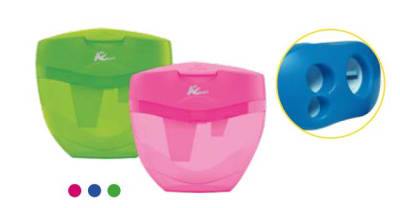 SACAPUNTA PLAST. CON DEPOSITO GRANDE 3 ORIFICIOS 