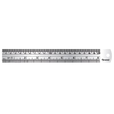 REGLA METALICA  20cm. ACERO INOX. HAND