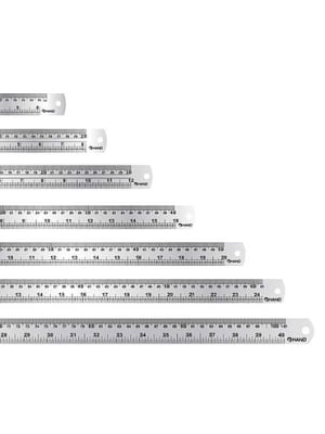 REGLA METALICA  20cm. ACERO INOX. HAND