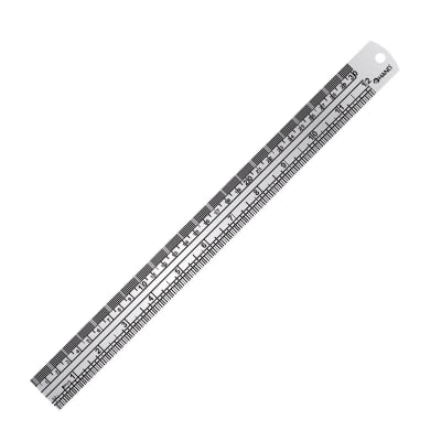 REGLA METALICA  30cm. ACERO INOX. HAND