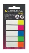 SET BANDERITAS INDEX 12X44 MM 5 COLORES 20HJS C/U LAVORO