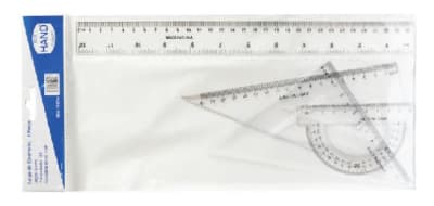 SET GEOMETRIA.ESCUADRAS.REGLA 20cm.TRA