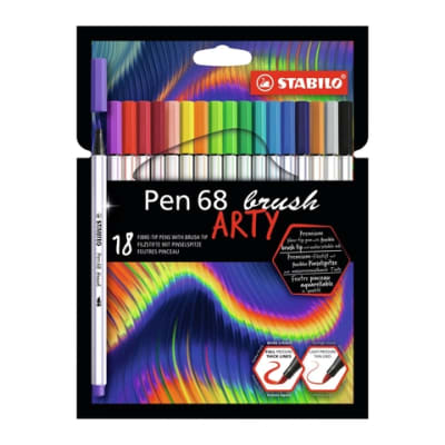 SET 18 PEN 68 BRUSH ARTY STABILO