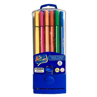 FINELINER TRIANGULAR 12 COLORE ART & CRAF
