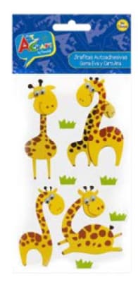 FIG. GOMA EVA + CARTULINA JIRAFAS Y PLANTAS 9 ART & CRAF