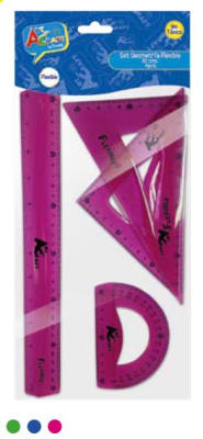 SET DE REGLAS FLEXIBLES 30 CMS 4 PCS ART CRAFT