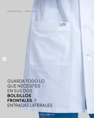 DELANTAL HOMBRE POLAR BEAR LAB COATS PB6100 WHT