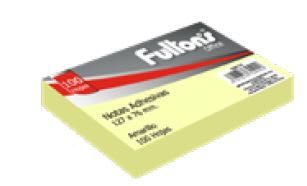 NOTA ADH. 655 127X76MM 100 HJS. 1 UN. AMARILLO FULTONS