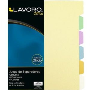 SEPARADOR OF. CART. 6 DIV. 6 COL LAVORO