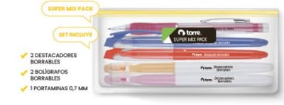 PACK ESCRITURA BORRABLES 5 UND TORRE