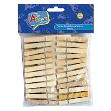 PINZAS PARA ROPA MADERA 48 NATURAL 1 X 4.9 CMS ART & CRAF