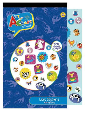 STICKER LIBRO ANIMALITOS 6 PAG 23.5X14.7 CMS 700 PCS ART & CRAF
