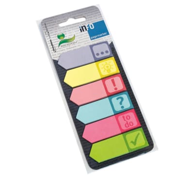 MARCADOR PAPEL SIGNOS 25x6 COLORES INFO