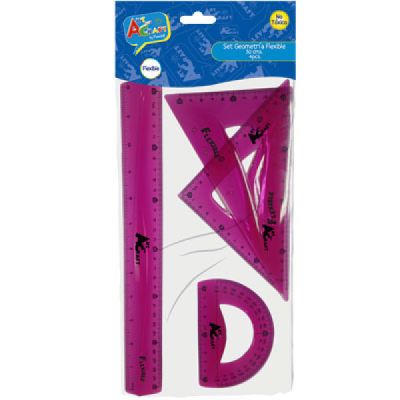 SET DE REGLAS FLEXIBLES 30 CMS 4 PCS ART CRAFT