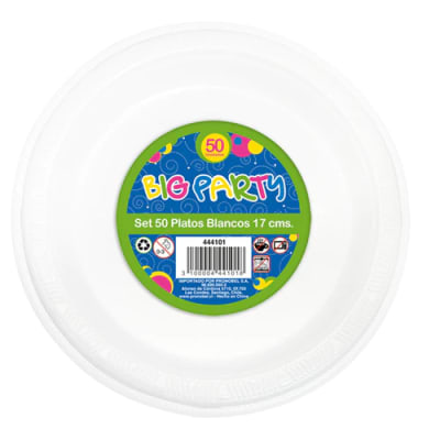PLATO BLANCO 17CM 50PCS