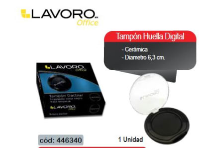 Tampón dactil Negro Lavoro